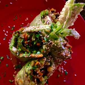 Mexican spring rolls.  at Mexican Radio in Schenectady