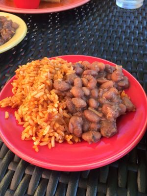 Rice and pinto at Mexican Radio in Schenectady