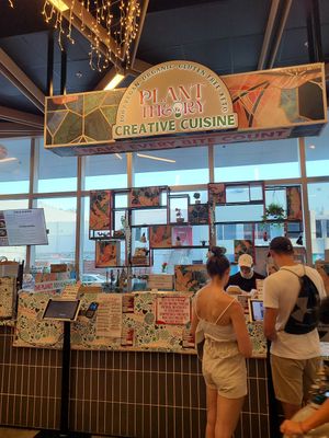 The restaurant front, inside Lincoln food court. at Plant Theory in Miami