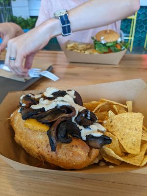 Phyliss Cheezesteak Roll at Plant Theory in Miami