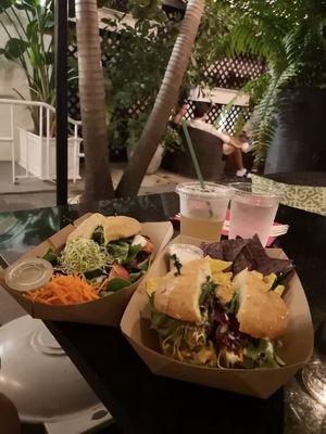 Got the Artichoke burger! Delicious!! at Plant Theory in Miami