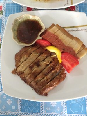 Faux meats at Qun Gengyuan in Chiang Mai