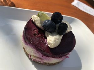 Raw Blueberry cheesecake  at Yi in Athens