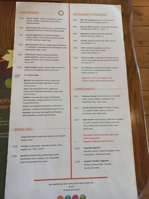 Menu at Yi in Athens