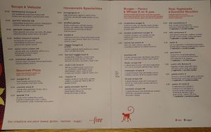Menu also available in English at Yi in Athens