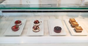 Vegan dessert options (change daily/weekly) at Yi in Athens