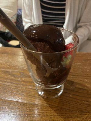 Chocolate ice-cream  at Yi in Athens