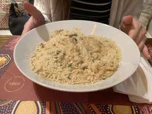 Carbonara pasta  at Yi in Athens