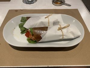 Souvlaki wrap  at Yi in Athens