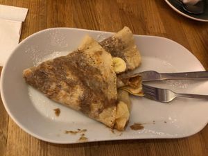 Banana crepe at Eldur og Is - Fire and Ice in Reykjavik