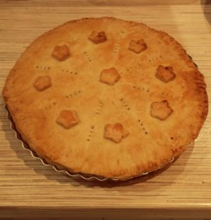 Vegan apple pie  at Mennyorszag Szive in Budapest