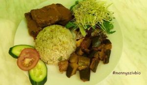 Vegan meal at Mennyorszag Szive in Budapest