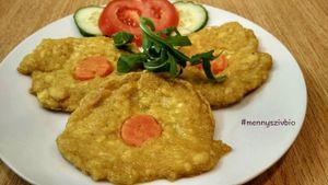 Vegan egg at Mennyorszag Szive in Budapest