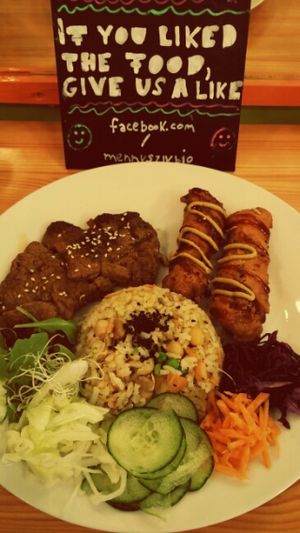 vegan menu  at Mennyorszag Szive in Budapest