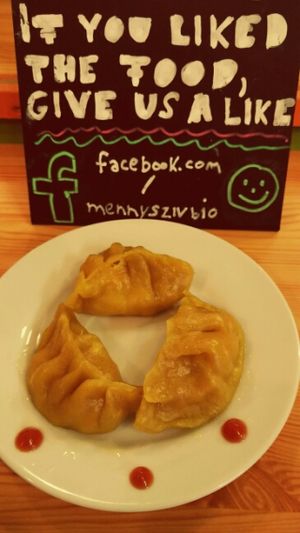 vegetables dumplings at Mennyorszag Szive in Budapest