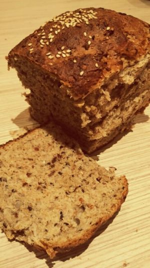 vegan whole meal bread at Mennyorszag Szive in Budapest
