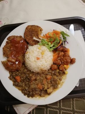 Tagesgericht in mittlerer Größe at Mennyorszag Szive in Budapest