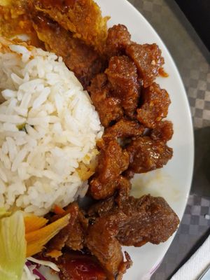 Several types of mock meat in the daily menu offer, August 2023. at Mennyorszag Szive in Budapest