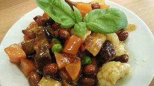 vegan menu at Mennyorszag Szive in Budapest