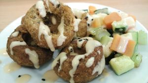 vegan menu at Mennyorszag Szive in Budapest