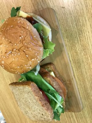 Best veggie burger! Club sandwich at a close second. at Mennyorszag Szive in Budapest