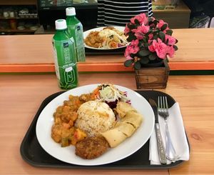 Regular size plate of the day at Mennyorszag Szive in Budapest