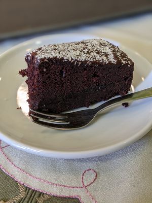 The Vegan Chocolate Cake😋 at Mennyorszag Szive in Budapest