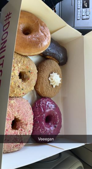 Vegan half dozen 💚  at Guru Donuts in Boise