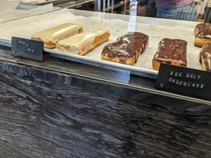 Maple bar and sea salt chocolate were vegan at Guru Donuts in Boise