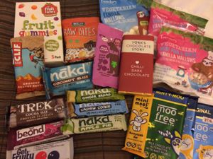 a lot of vegan bars and chocolates pretty cheap :) recommended✌ at Holland & Barrett in Harrogate