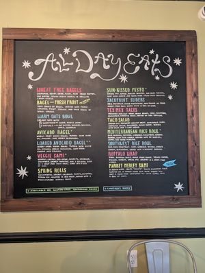 All Day Menu at Millie's Living Cafe in Lynchburg