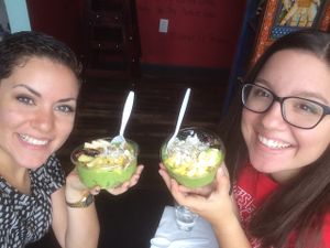 Avocado smoothie bowl at Millie's Living Cafe in Lynchburg