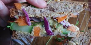 Veggie Sammie close up at Millie's Living Cafe in Lynchburg