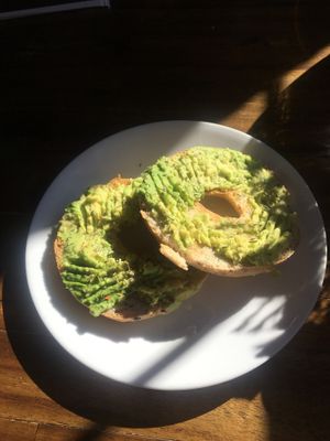 Bagel with Avocado at Millie's Living Cafe in Lynchburg