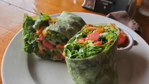 Wrap Vegano at Urban Farm Cafe in San Isidro De El General