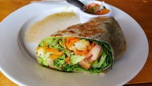 Burrito Vegano at Urban Farm Cafe in San Isidro De El General