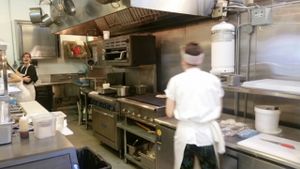 fresh flat bread made here at Kismet Falafel in Los Angeles