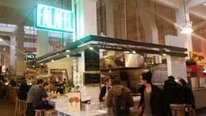 the restaurant at Kismet Falafel in Los Angeles