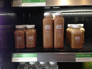 Delicious coffee brew and chocolate milk! at JuiceBrothers - Van Woustraat in Amsterdam