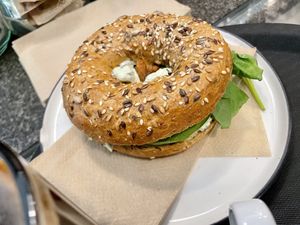 bagel at Cafe Neundrei in Berlin