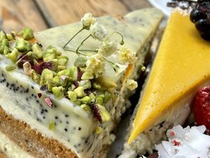 lemon poppy seed cake at Cafe Neundrei in Berlin