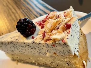 poppy seed cake at Cafe Neundrei in Berlin