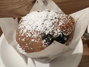blueberry muffin  at Cafe Neundrei in Berlin