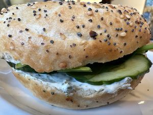 bagel  at Cafe Neundrei in Berlin