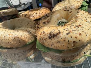 bagels  at Cafe Neundrei in Berlin