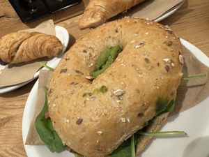 bagel  at Cafe Neundrei in Berlin