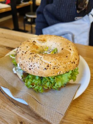 Creamcheese Bagel at Cafe Neundrei in Berlin