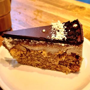 Chocolate cake at Cafe Neundrei in Berlin