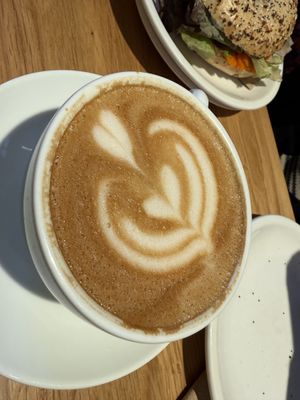 latte  at Cafe Neundrei in Berlin