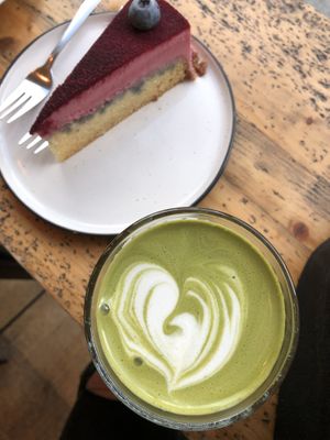 Matcha Latte at Cafe Neundrei in Berlin